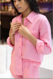 Classic Linen Shirt in French Pink