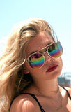 QUAY AUSTRALIA "Neverland" Gold Sunglasses