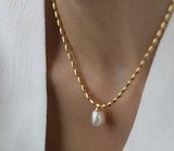 Luna 18K Gold Beads Baroque Pearl Necklace