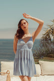 YOLANDA SHORT DRESS ROMA THERAPY BLUE