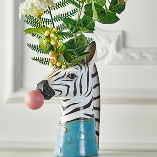 Zebra Bubblegum Vase