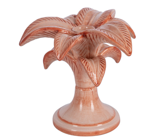 Palm Tree Candlestick - Blush Pink