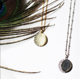 Moon Disc Gold Necklace