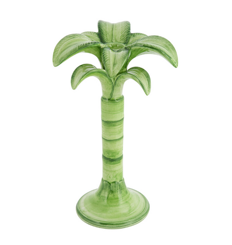 Palm Tree Candlestick - Green